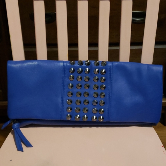 Steve Madden blue clutch - Picture 1 of 8